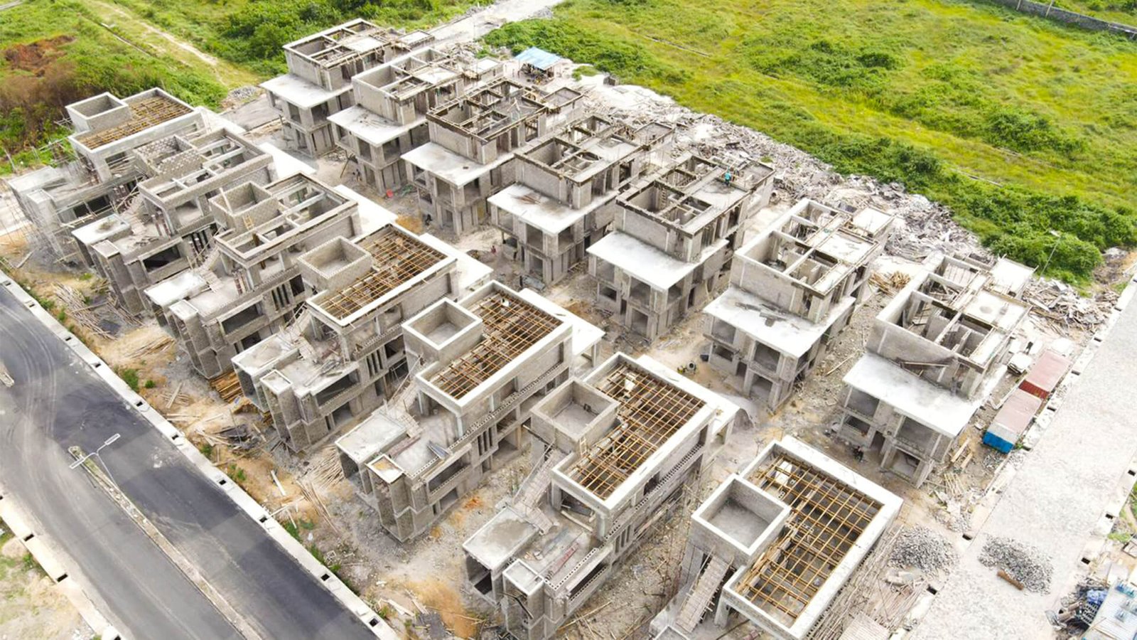 Set of duplex buildings being developed